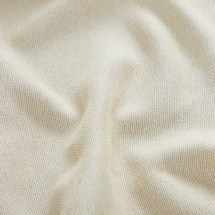 DECO WINDOW Pristine Ivory Set of 2 Blackout Door Curtains - 7ft