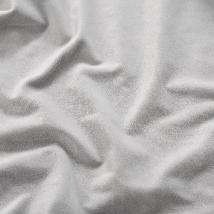 DECO WINDOW Mineral Grey Set of 2 Blackout Door Curtains - 7ft