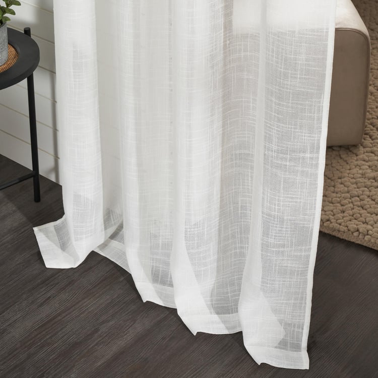 DECO WINDOW Hamlet Bleach Set of 2 Sheer Door Curtains