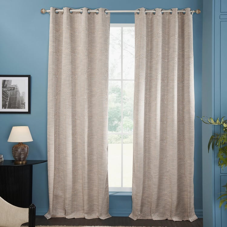 DECO WINDOW Rising Peach Set of 2 Blackout Door Curtains