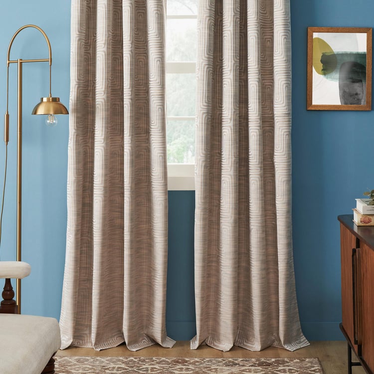 DECO WINDOW Rising Peach Set of 2 Blackout Door Curtains