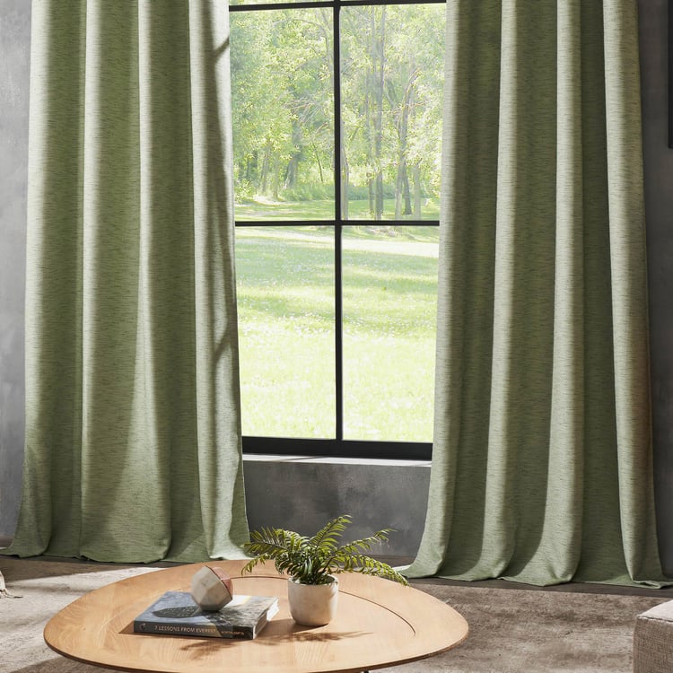 DECO WINDOW Horticulture Green Set of 2 Blackout Door Curtains