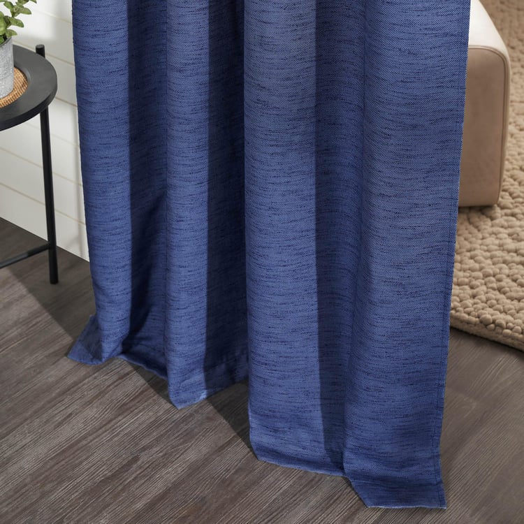 DECO WINDOW Antarctica Blue Set of 2 Blackout Door Curtains