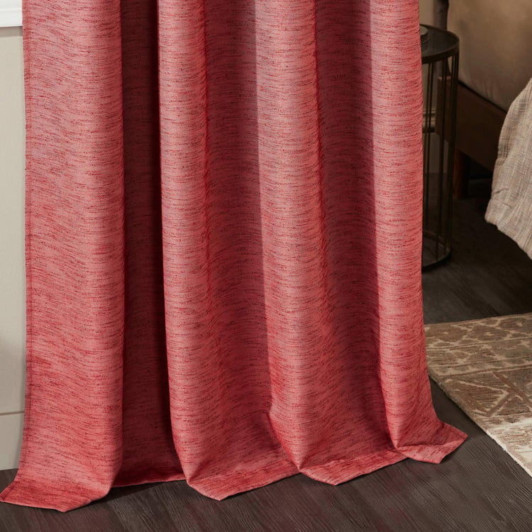 DECO WINDOW Heirloom Red Set of 2 Blackout Door Curtains