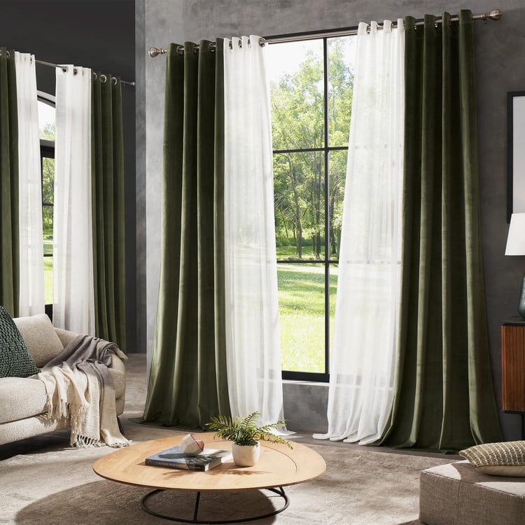 DECO WINDOW Set of 2 Blackout Door Curtains