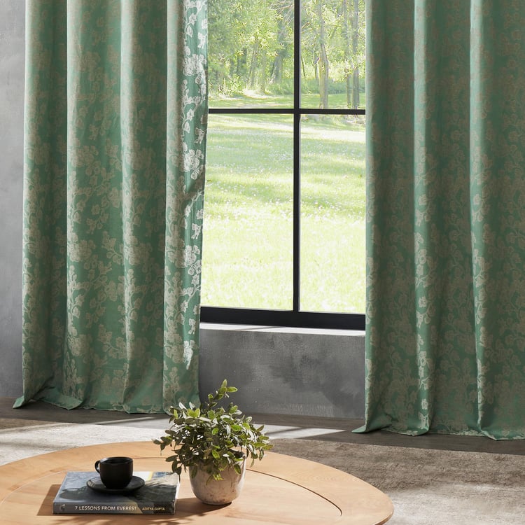 DECO WINDOW Horticulture Green Set of 2 Blackout Door Curtains