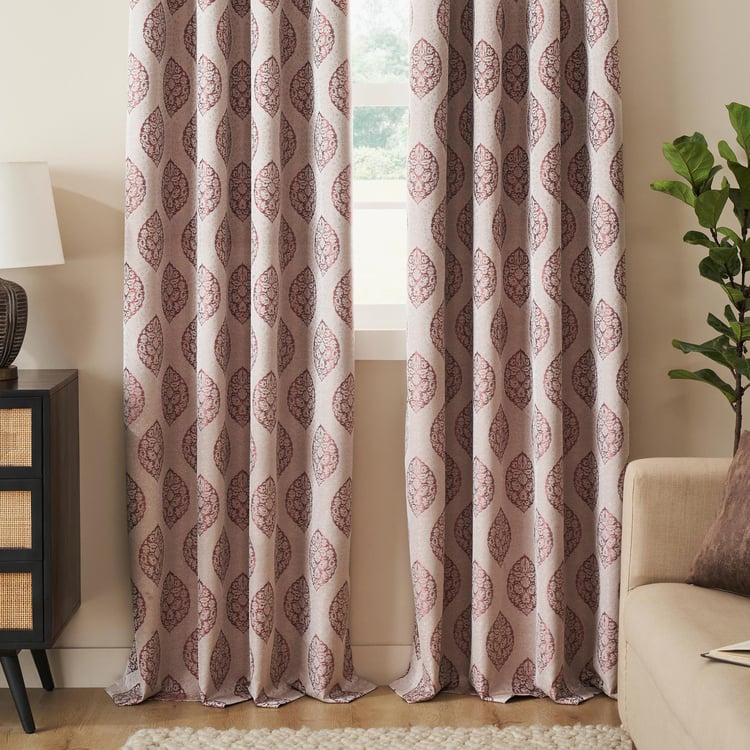 DECO WINDOW Heirloom Red Set of 2 Blackout Door Curtains