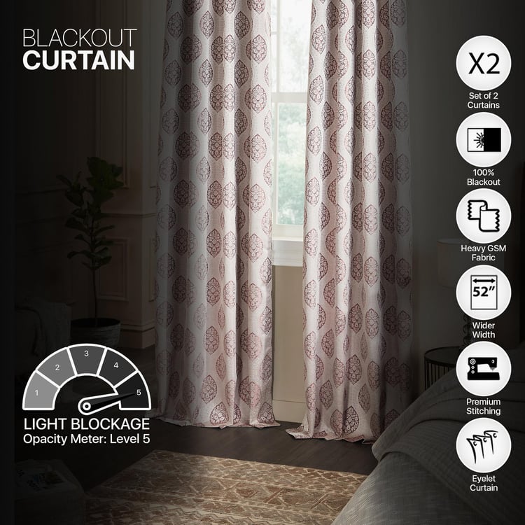 DECO WINDOW Heirloom Red Set of 2 Blackout Door Curtains