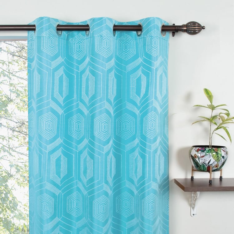 DECO WINDOW Premium Set of 2 Jacquard Blackout Door Curtains