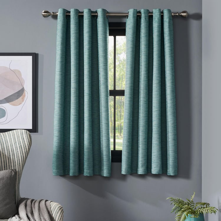 DECO WINDOW Lagoon Teal Set of 2 Blackout Window Curtains