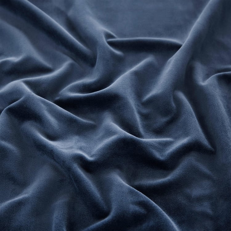 DECO WINDOW Antarctica Blue Set of 2 Blackout Door Curtains - 7ft