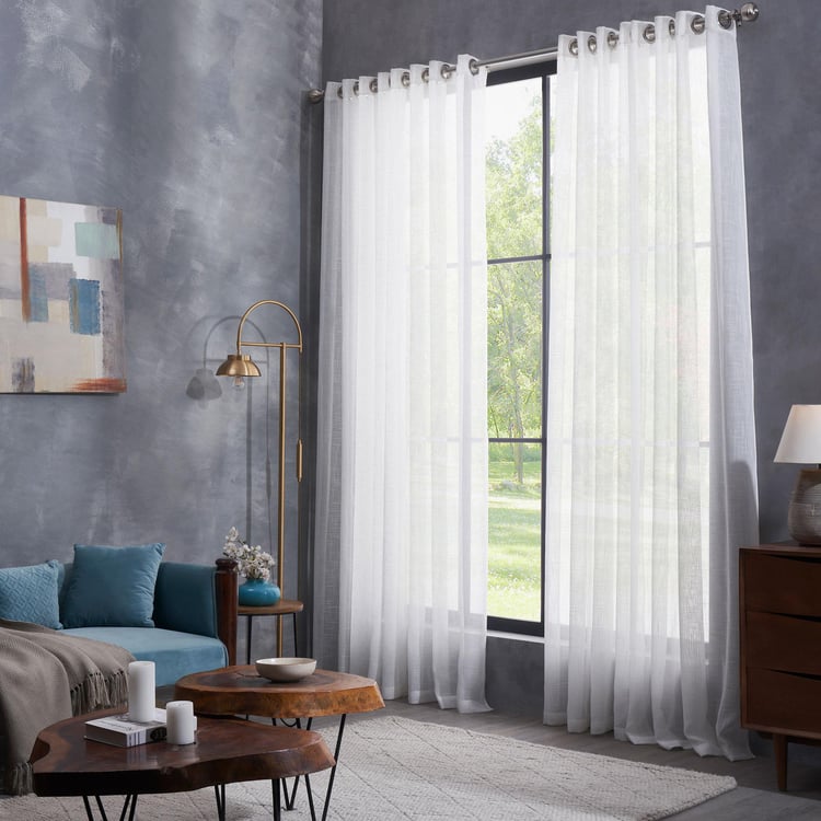 DECO WINDOW Set of 2 Sheer Door Curtains