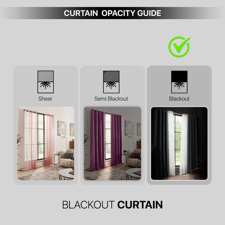 DECO WINDOW Set of 2 Blackout Door Curtains - 7ft