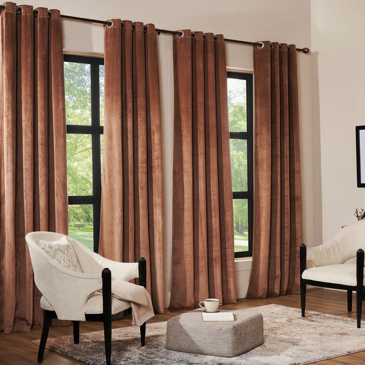 DECO WINDOW Set of 2 Blackout Door Curtains