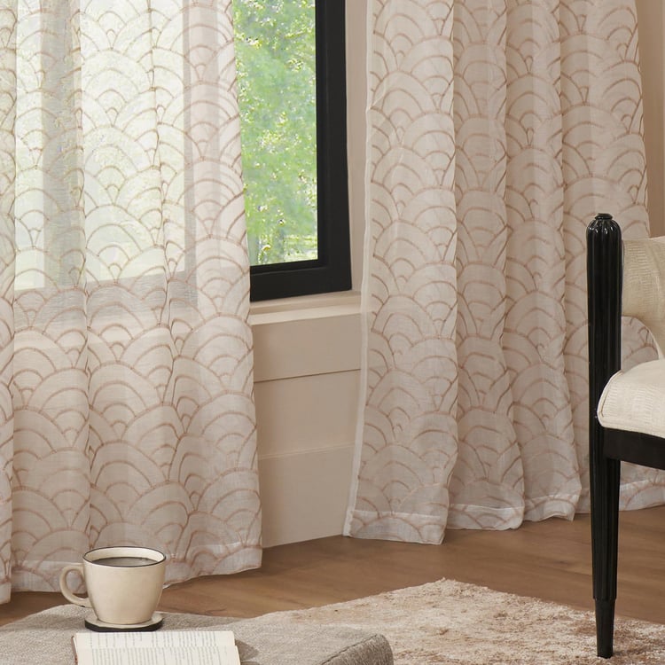 DECO WINDOW Wild Mushroom Set of 2 Sheer Door Curtains