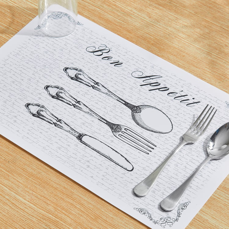 Corsica Mandarin Appetite Set of 6 Polypropylene Printed Placemats