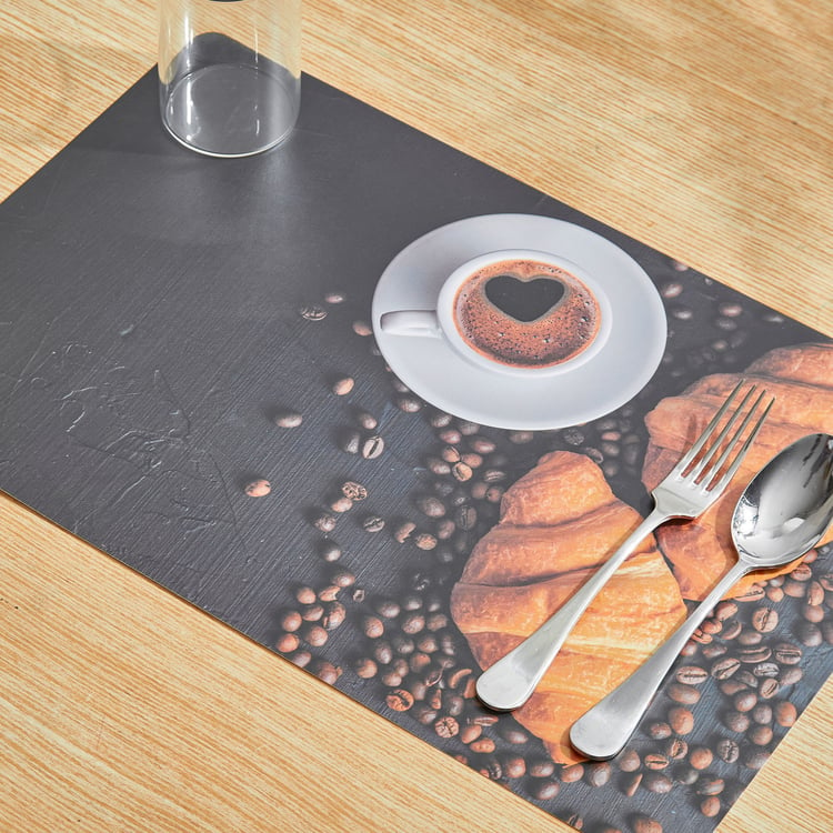 Corsica Mandarin Relish Set of 6 Polypropylene Printed Placemats