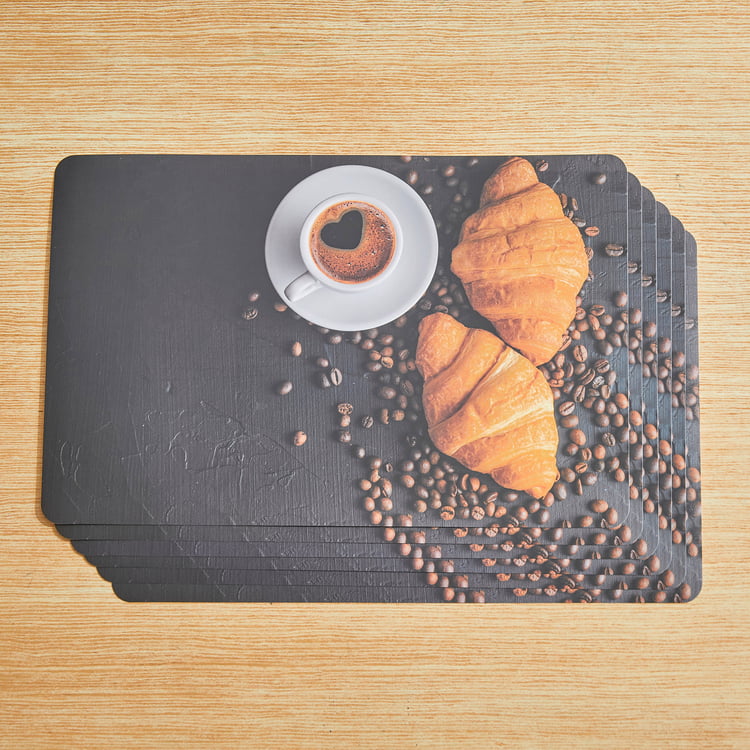 Corsica Mandarin Relish Set of 6 Polypropylene Printed Placemats