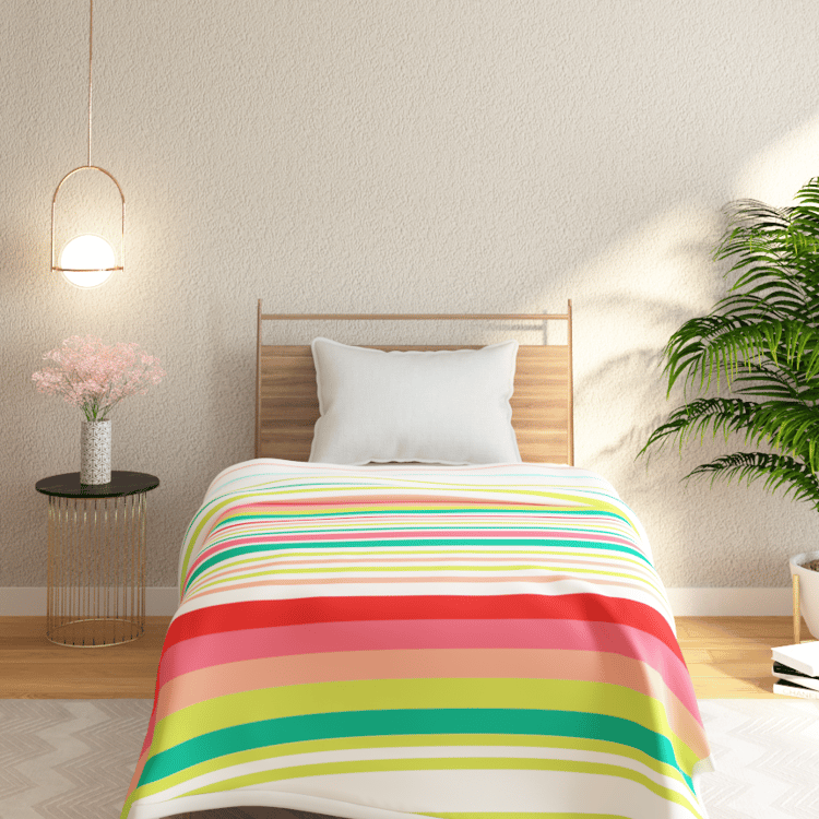 PORTICO Freedom Cotton Striped Single Blanket