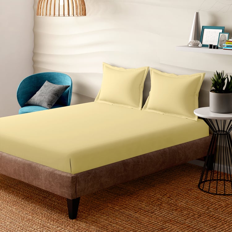PORTICO Evita Cotton 400TC 3Pcs Super King Bedsheet Set