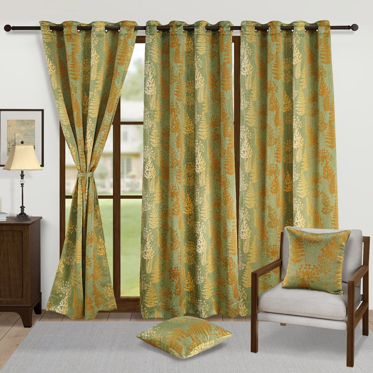 SWAYAM Sigma Printed Room-Darkening Door Curtain