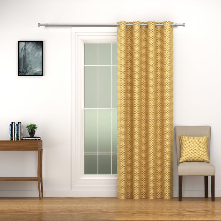 SWAYAM Marble Blackout Door Curtain - 7ft