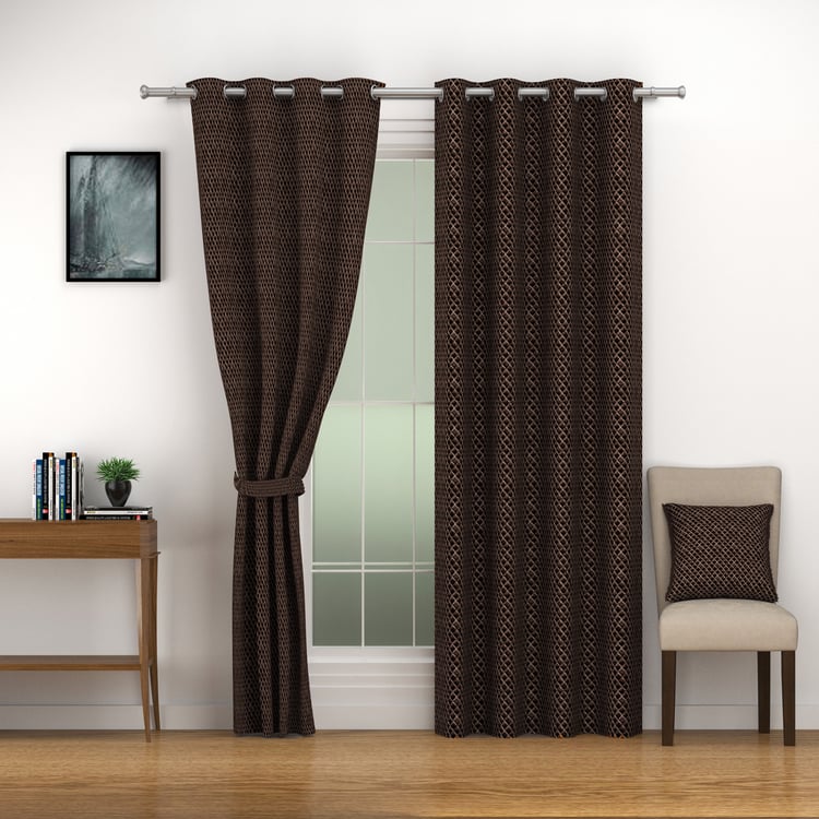 SWAYAM Marble Blackout Door Curtain