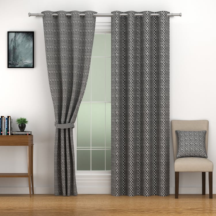 SWAYAM Marble Blackout Door Curtain