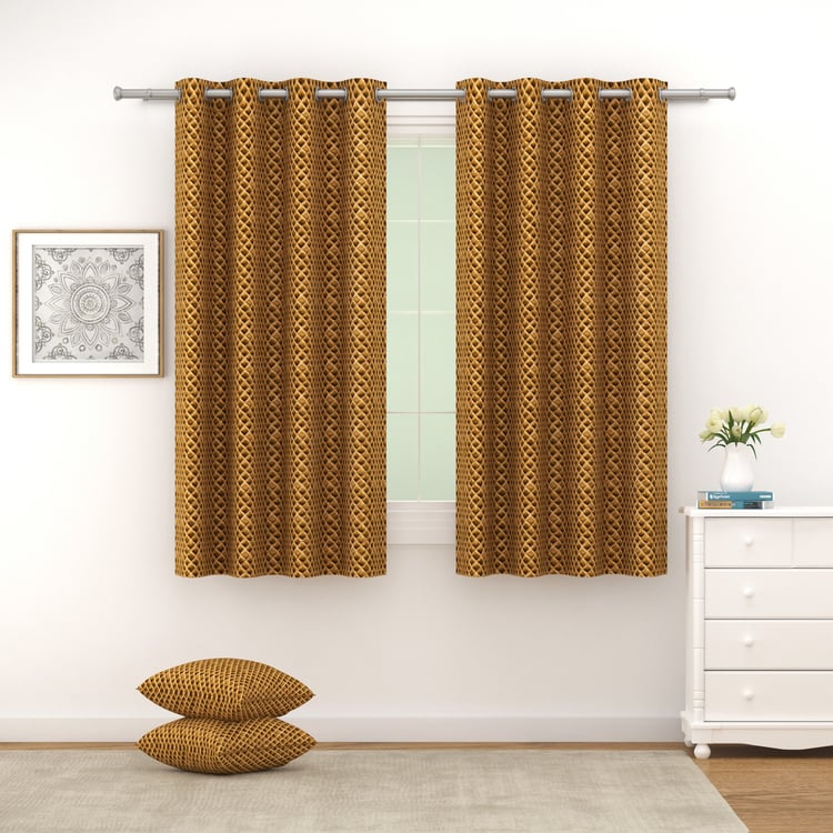 SWAYAM Marble Blackout Window Curtain