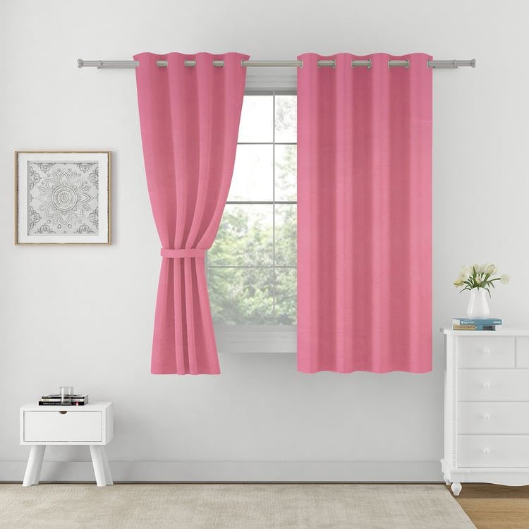 SWAYAM Micro Classic Set of 2 Room-Darkening Window Curtains