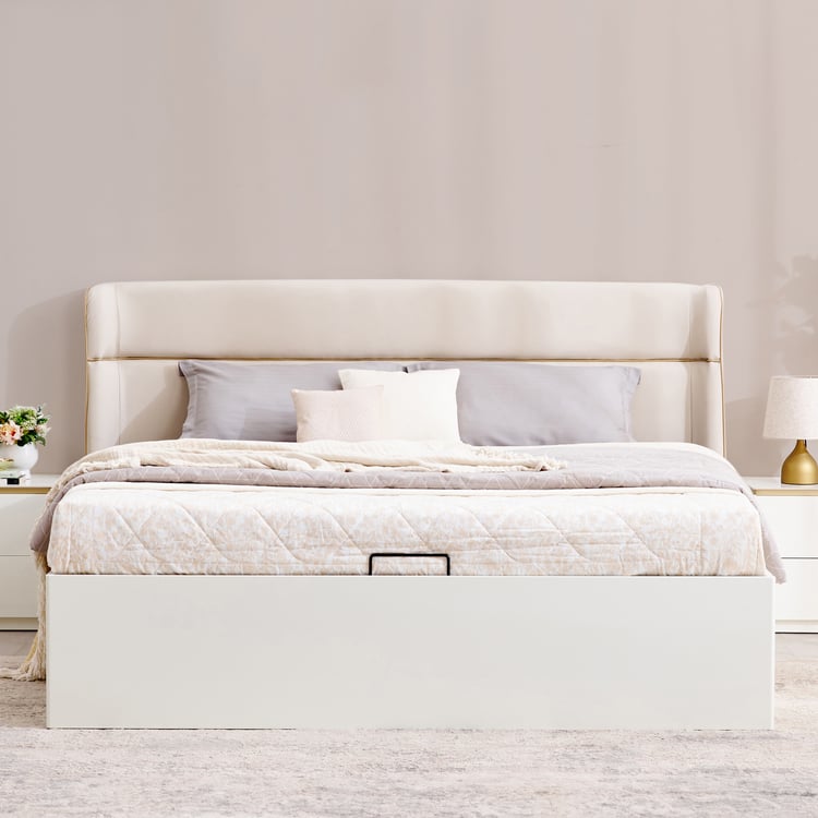 Senorita Elena King Bed with Hydarulic Storage - Cream