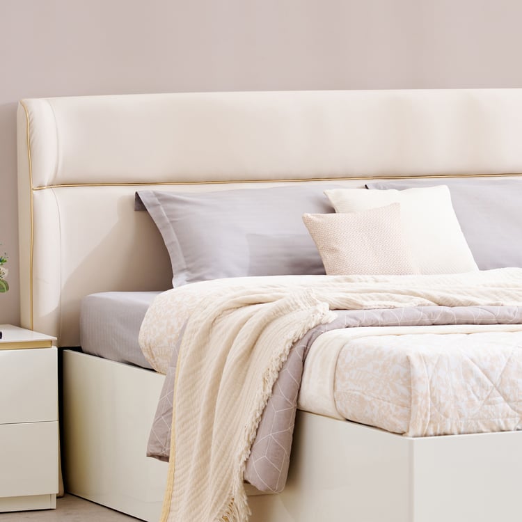 Senorita Elena King Bed with Hydarulic Storage - Cream