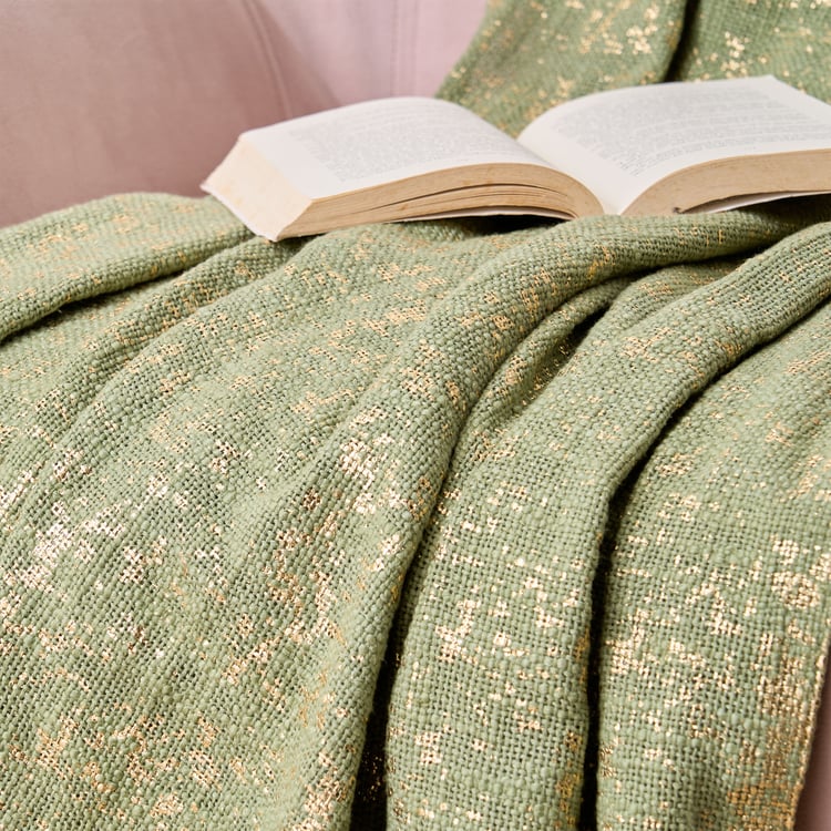 Home Shores Cotton Foil Printed Single Throw