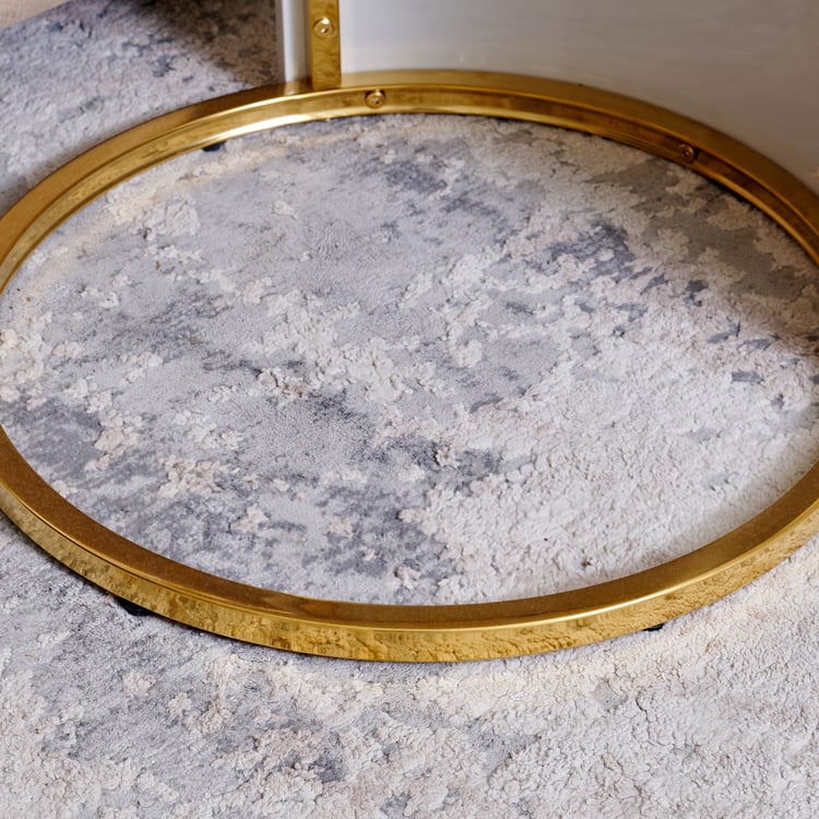 Vegas Marble Top Accent Table - Gold