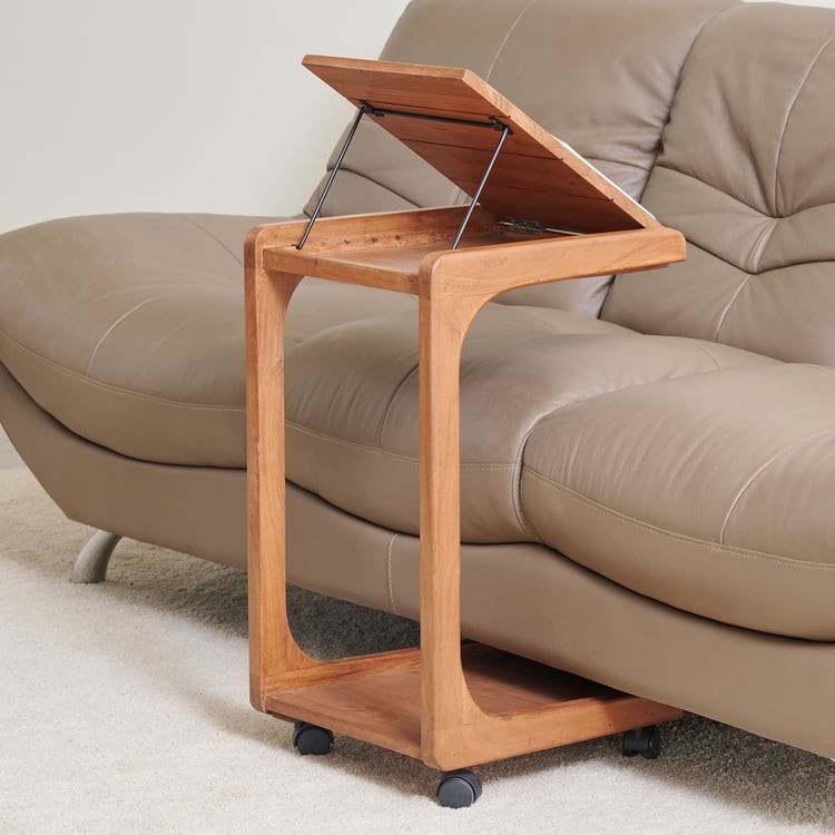 Amanda Solid Wood End Table - Wanlut