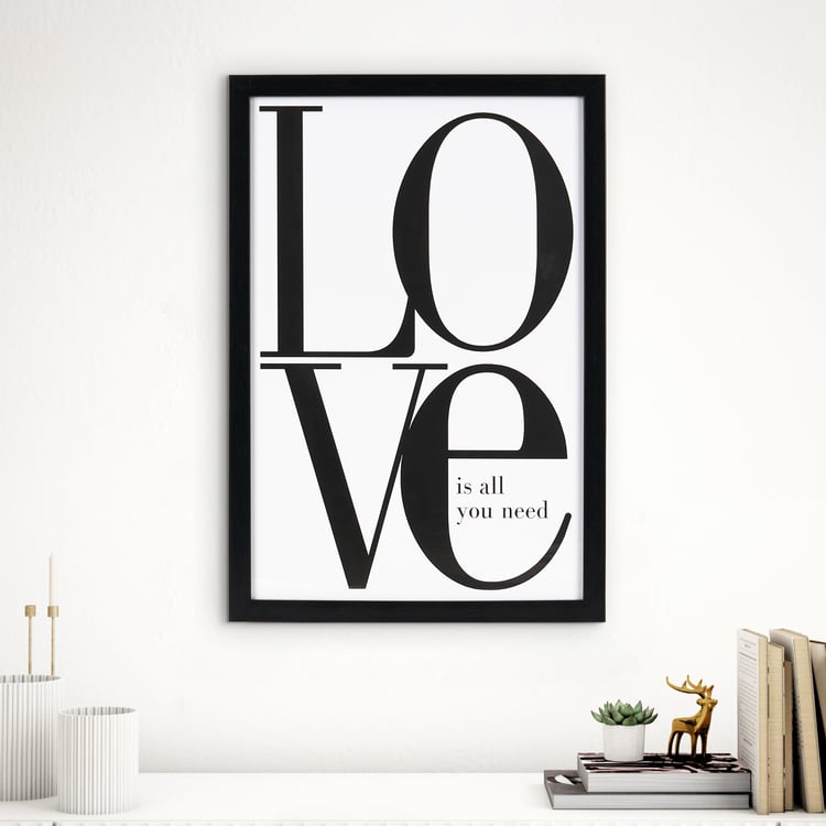 Spectrum Buzz Wooden Love Quote Picture Frame - 33x48cm