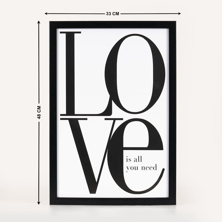 Spectrum Buzz Wooden Love Quote Picture Frame - 33x48cm