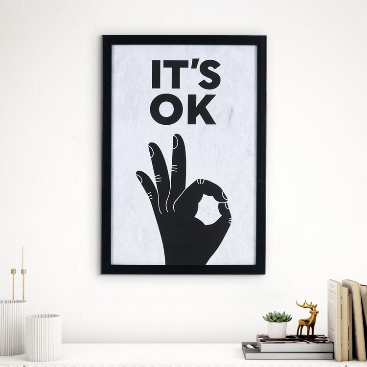 Spectrum Buzz Wooden It's Okay Picture Frame - 33x48cm