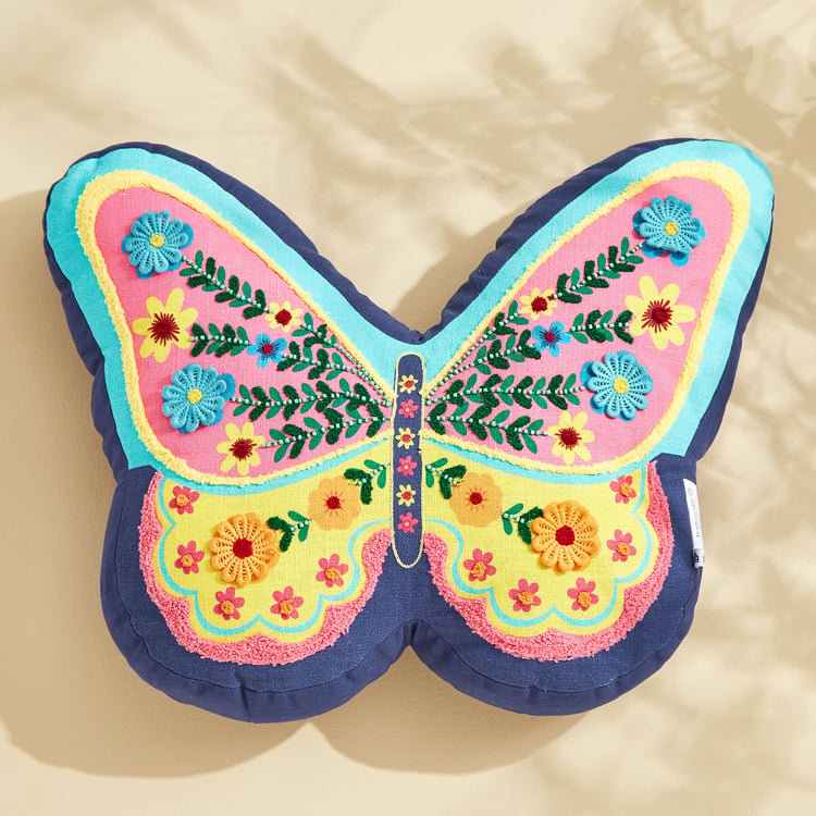 Glance Butterfly Filled Cushion - 51x43cm