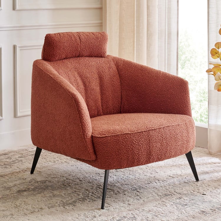 Wells Fabric Accent Chair - Orange