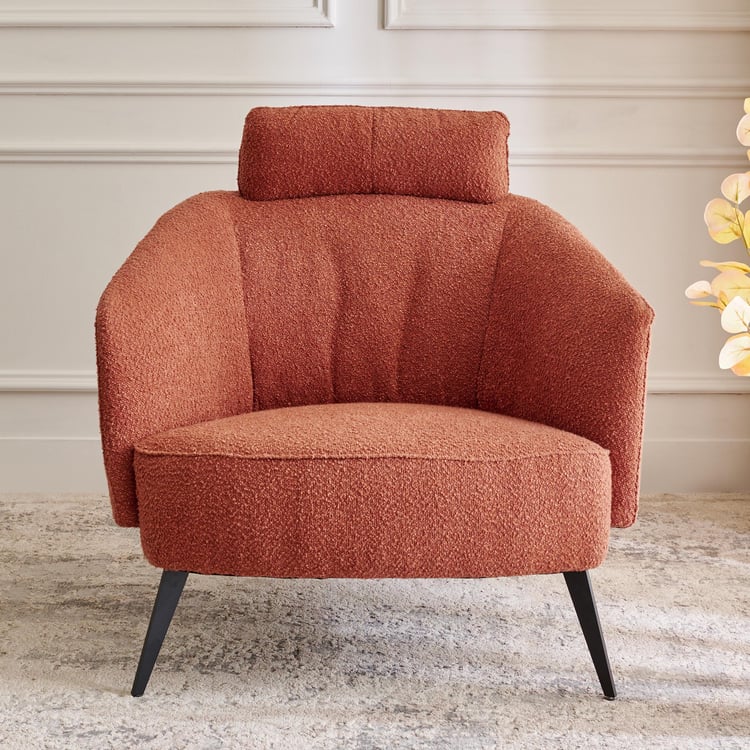 Wells Fabric Accent Chair - Orange