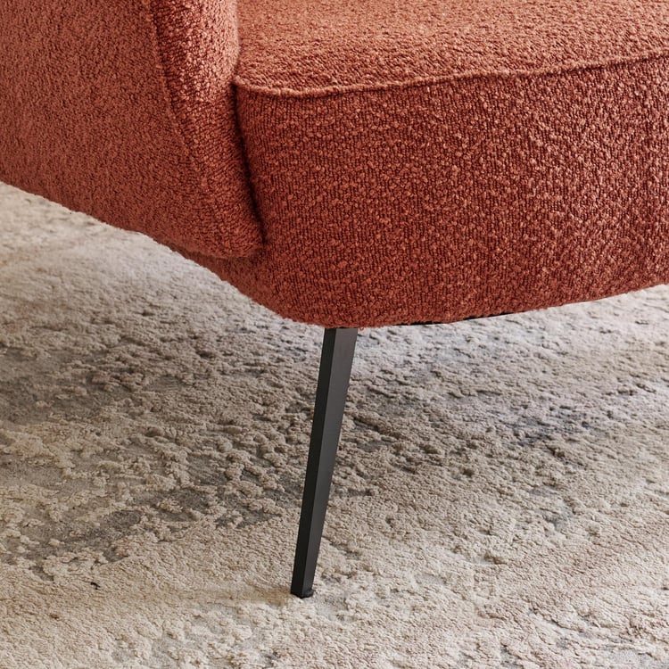 Wells Fabric Accent Chair - Orange