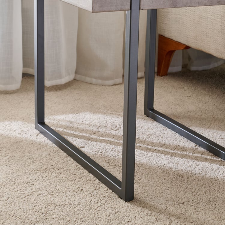 Helios Roca Metal End Table - Grey