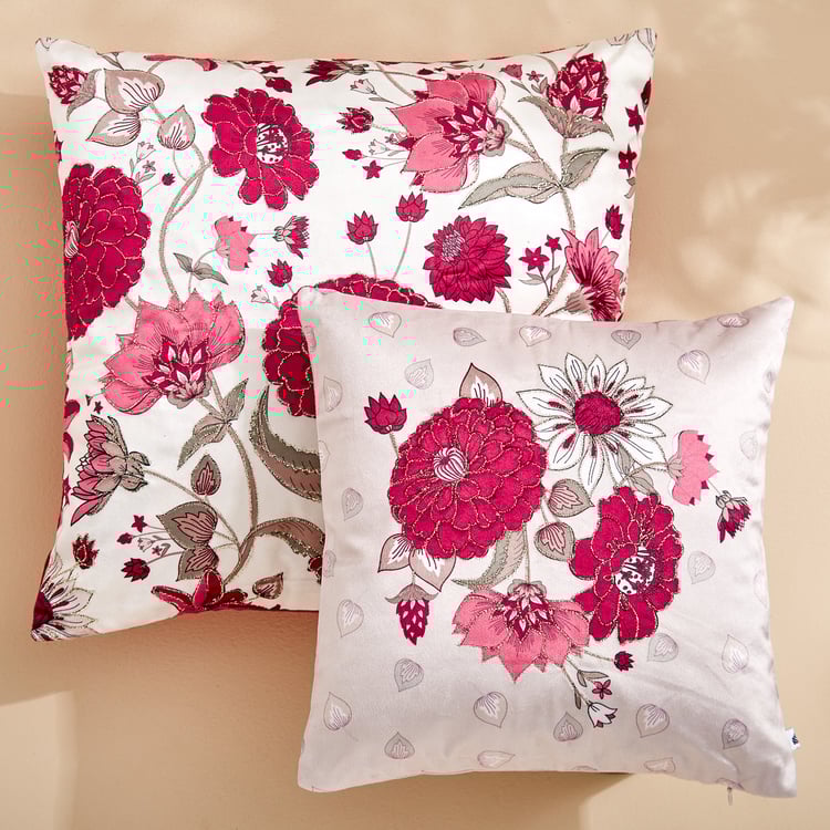 Extravagance Modern Majestic Floral Print Cushion Cover - 30x30cm
