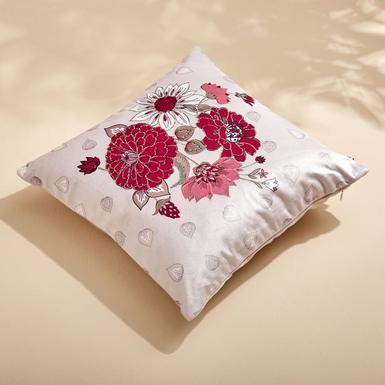 Extravagance Modern Majestic Floral Print Cushion Cover - 30x30cm