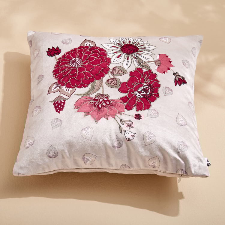 Extravagance Modern Majestic Floral Print Cushion Cover - 30x30cm