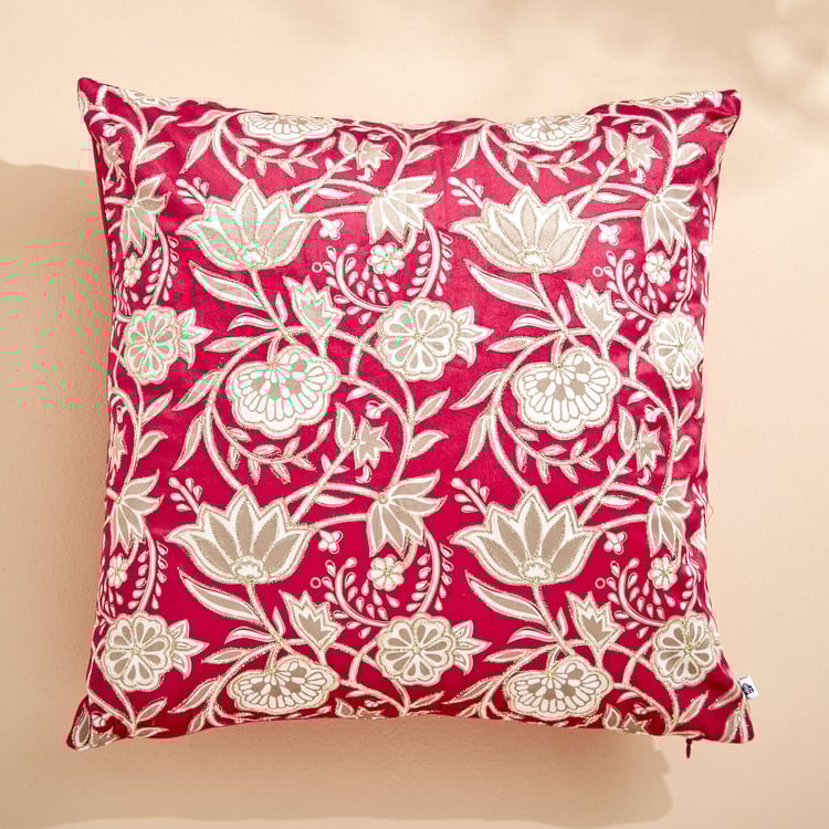 Extravagance Modern Majestic Floral Print Cushion Cover - 40x40cm