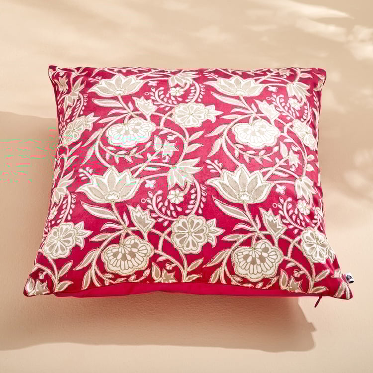 Extravagance Modern Majestic Floral Print Cushion Cover - 40x40cm