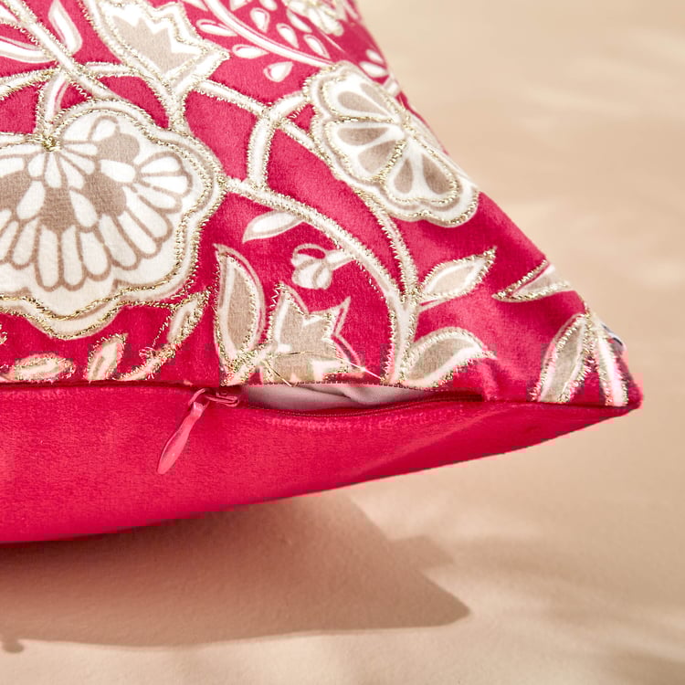 Extravagance Modern Majestic Floral Print Cushion Cover - 40x40cm