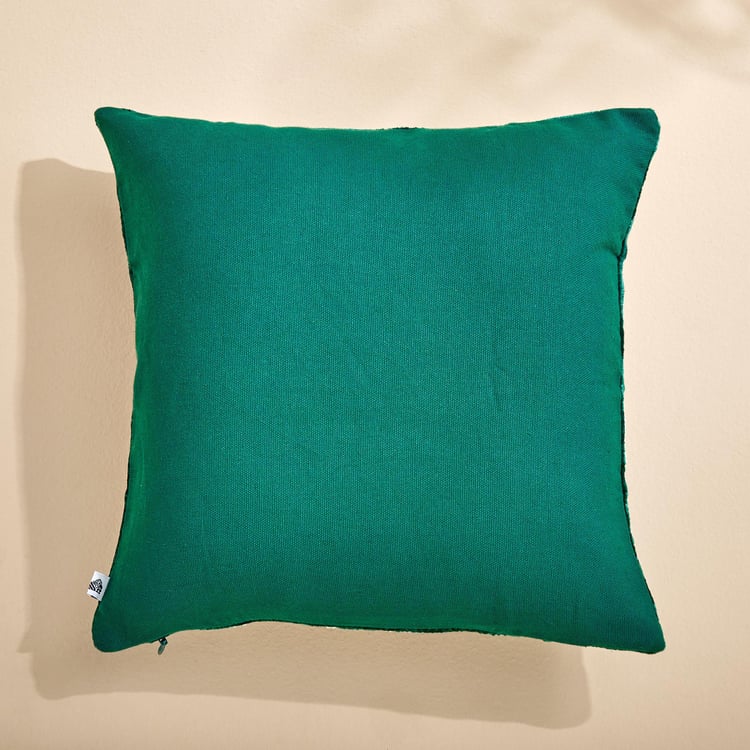 Extravagance Mughal Era Beaded Cushion Cover - 30x30cm